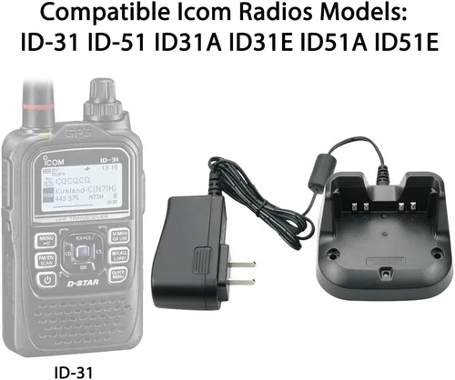 Miniatura 4 de Cargador rápido BC-202 para ICOM ID-31A ID-31E ID-51A ID-51E Radio BP-271/BP-272 BP-307 Cargador de batería