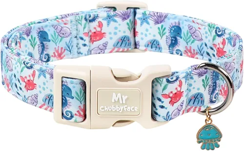 Miniatura 41 de MR.CHUBBYFACE· Collar de perro de primavera y verano, lindos collares de perro de limón verde, collar ajustable de tela natural suave para perros