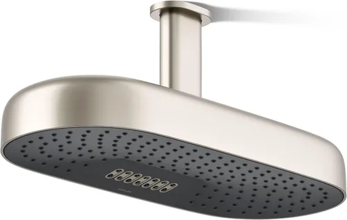 Miniatura 14 de KOHLER 26297-BL Statement™ Cabezal de lluvia oblongo, multifunción, 2.5 gpm, color negro mate