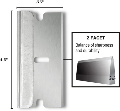 Miniatura 4 de American Line Cuchillas de afeitar de un solo filo, paquete de 100, acero de alto carbono de 0.012 pulgadas para mayor durabilidad y larga vida