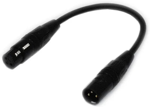 Miniatura 2 de Audio2000'S E02101E8 - Paquete de 8 cables XLR de 1 pie hembra a XLR macho micrófono/audio/parche/grabación con ocho conectores XLR diferentes