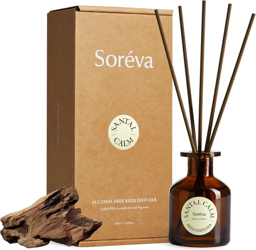 Miniatura 10 de Soréva - Juego de difusor de varillas de lujo, cítricos estimulantes, jazmín y sándalo, aceites esenciales a base de plantas, fragancia