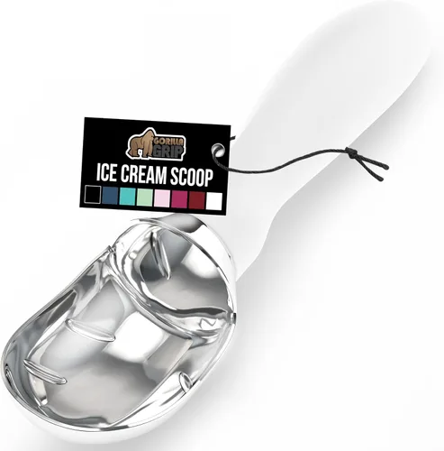 Miniatura 12 de GORILLA GRIP Cuchara para helado resistente sin BPA, mango ergonómico cómodo, cuchara de grado profesional para porciones redondas perfectas