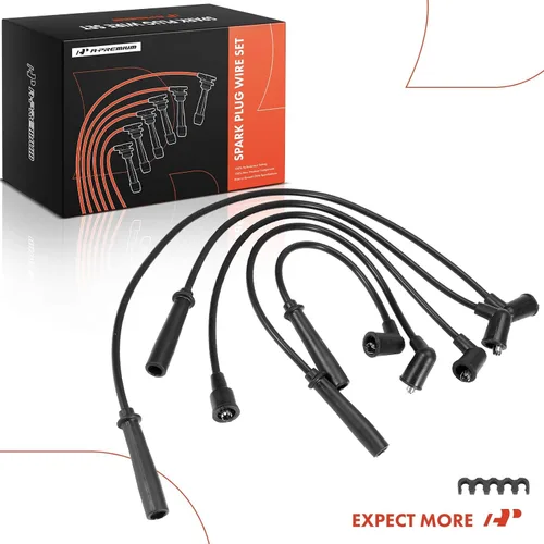 Miniatura 8 de A-Premium Juego de 5 cables de bujía de encendido compatibles con Mazda 626 1983-1985 y Toyota Celica Pickup 1975-1978, Renault LeCar R5
