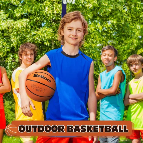 Miniatura 7 de Wettarn Rubber Training Basketball with Pump Street Ball Made for Teens Adults Indoor and Outdoor Game Gym Training Competition Basketball