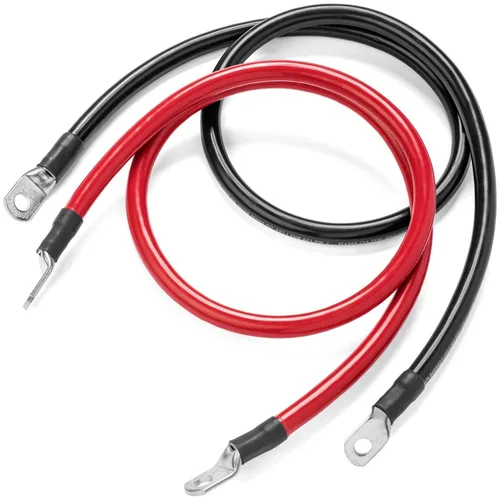 Miniatura 9 de Spartan Power - Cable de batería rojo de 9 pulgadas, 1/0 AWG, 5/16 pulgadas M8, fabricado en EE. UU. Rojo 3 ft 1/0 AWG - 5/16