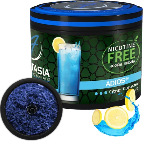 Miniatura 25 de Fantasia Cachimba sin nicotina, sabor a cachimba shisha, lata de 8.82 oz, sin tabaco, sin nicotina, neblina púrpura (uva real)