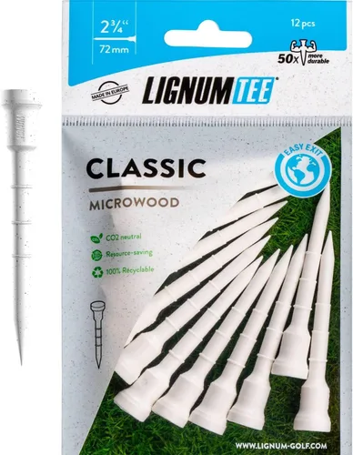 Miniatura 12 de LIGNUM Tee - Camisetas de golf clásicas - Camisetas de golf deportivas - Cabeza antigiro, micro madera de base biológica, 50 veces duradera