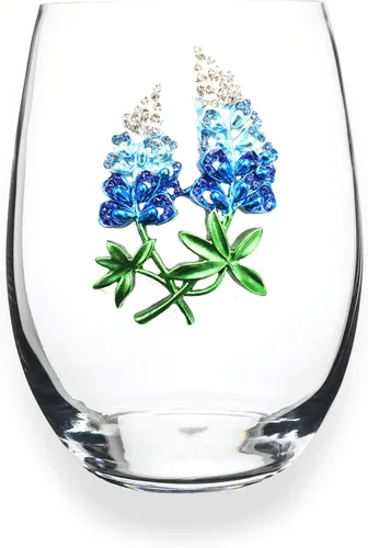 Miniatura 12 de THE QUEENS' JEWELS Magnolia - Copa de vino con tallo con joyas, 21 onzas, regalo único para mujeres, cumpleaños, lindo, divertido, sin pintar