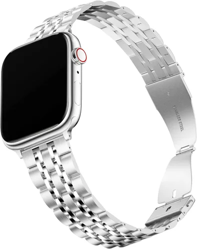 Miniatura 8 de Correa de metal compatible con Apple iWatch de 1.496 pulgadas, 1.575 pulgadas, 1.654 pulgadas, 1.732 pulgadas, correas de repuesto de acero
