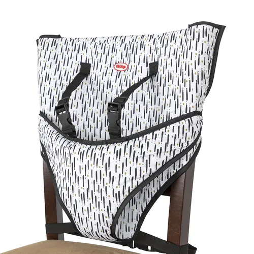 Nuby On The Go Silla de viaje portátil para bebés y niños pequeños, correas ajustables de seguridad de 5 puntos, más de 6 meses, se pliega en una