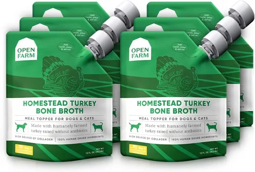 Miniatura 3 de Open Farm Caldo de hueso, adorno de comida para perros y gatos con carne de origen responsable y superalimentos sin sabores artificiales ni