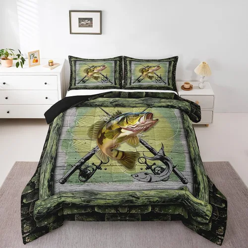 Miniatura 23 de Feelyou juego de ropa de cama con diseño de ciervo para niños y niñas, tamaño twin, con huella de pata de ciervo, juego de edredón ultra suave