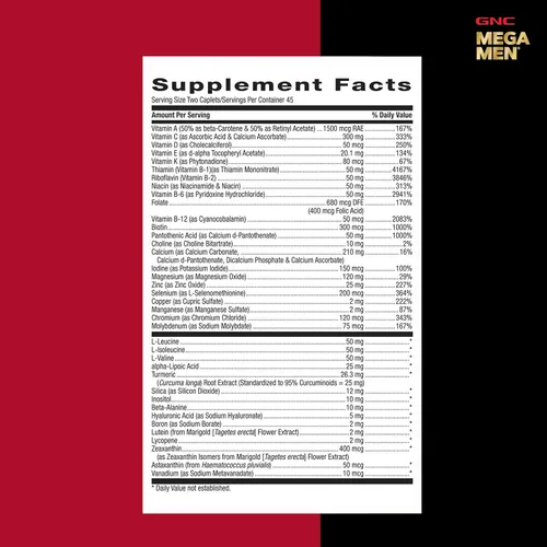 Miniatura 8 de GNC Mega Men Sport Multivitamínico Rendimiento, función muscular y salud general 90