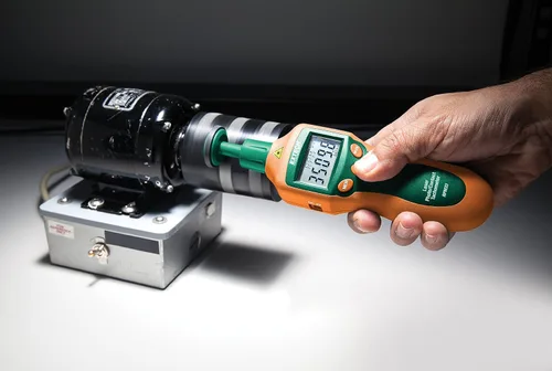 Miniatura 3 de Extech RPM33 - Tacómetro combinado de contacto y láser para fotos, medidor digital de mano para RPM, velocidad de superficie y longitud, 2 a 99,999