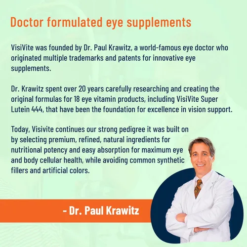 Miniatura 8 de VisiVite Super Lutein 444 - Vitaminas para los ojos únicas y claras – Vitaminas de luteína Max Vision para los ojos – Zeaxantina más luteína