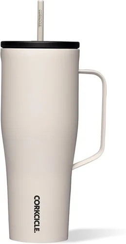 Corkcicle Cold Cup XL - Vaso aislado con asa – Mantiene las bebidas frías 12 horas – Triple aislamiento – Tapa a prueba de derrames – Regalo de Café