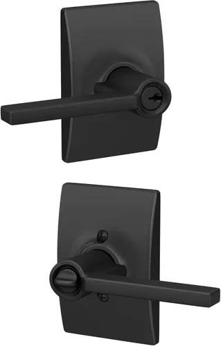 Miniatura 59 de Schlage F10 LAT 626 CEN Latitude - Manilla de puerta con moldura Century, cerradura de paso para pasillo y armario, cromo satinado