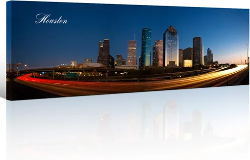 Miniatura 13 de Atlanta Skyline - Arte de pared para sala de estar, lienzo de paisaje urbano, decoración moderna para el hogar, imágenes panorámicas, edificio