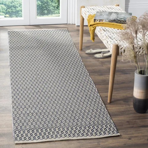 Miniatura 10 de SAFAVIEH Colección Montauk - Alfombra decorativa de 2 pies 3 pulgadas x 4 pies, color marfil y negro, hecha a mano de algodón estilo bohemio rural