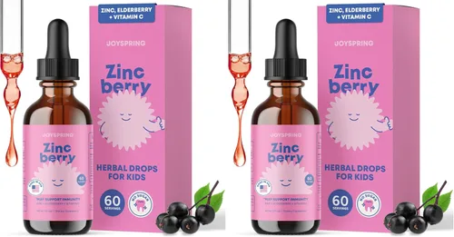 Miniatura 10 de JoySpring ZincBerry - Suplemento de zinc y vitamina para niños (2 fl oz) Gotas de apoyo inmunológico con sabor a saúco para niños de 3 a 16 años