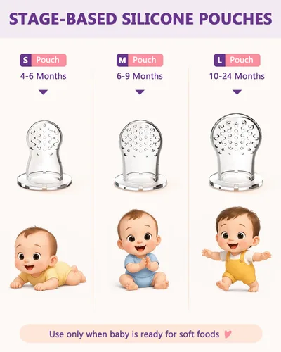 Miniatura 3 de Chupete alimentador de frutas congeladas y sólidos para bebés, juguete mordedor infantil de 4 meses, bolsa de silicona sin BPA y pezón, introduce