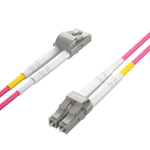 Miniatura 22 de Cable de conexión de fibra OM3 LC a LC de 0.7 ft, puente de fibra multimodo de 10 GB, LC-LC UPC dúplex MMF 50/125um, LSZH, para transceptor SFP