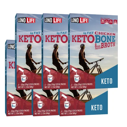 Miniatura 9 de LonoLife Mezcla de caldo de huesos de pollo Keto en polvo 10g de proteína Rico en colágeno, apto para dieta Keto y Paleo Ingredientes