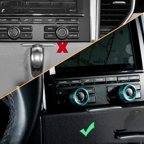 Miniatura 4 de Xotic Tech - Consola central de CA con control de clima multimedia para pomo de volumen, cubierta compatible con Porsche Cayenne y Panamera Azul