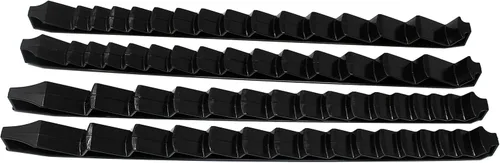 Miniatura 3 de JSP Manufacturing Plástico de perfil bajo 30 herramienta llave organizador riel 4 piezas conjunto - multicolor (negro)