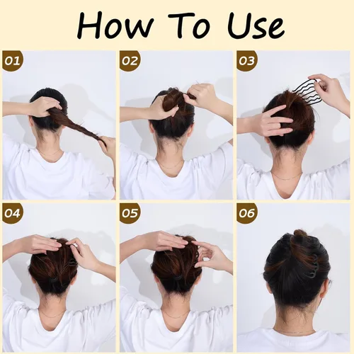 Miniatura 5 de 7 peines laterales de metal para el cabello, pinzas para horquilla, peine francés, dientes torcidos, palillos para moño recogido, peinados