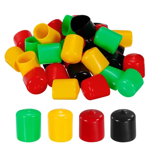 Miniatura 7 de MECCANIXITY 100 tapas de goma de 0.079 pulgadas, surtido, protector de rosca de tornillo de vinilo de PVC, tapas de estante de alambre redondo