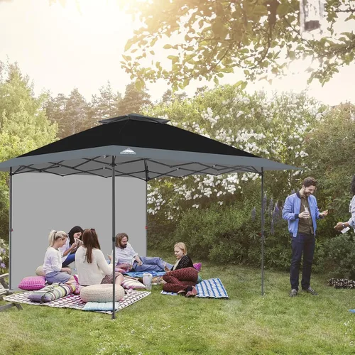 Miniatura 5 de Eagle Peak Tienda de campaña desplegable de 13 x 13 pies con una pared, toldo instantáneo fácil de montar, refugio plegable con una cortina