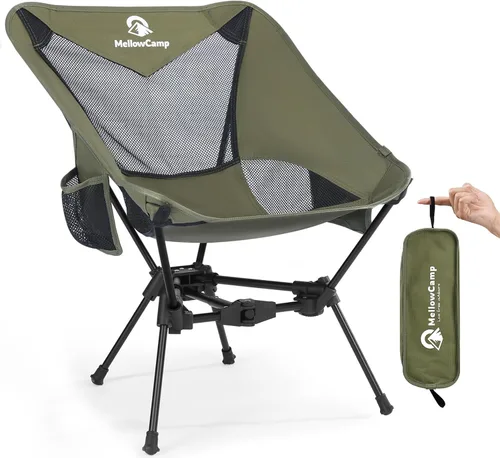 Miniatura 8 de MellowCamp Silla de camping, silla de senderismo plegable ultraligera, compacta y portátil para senderismo, camping, mochileros, playa, viaje