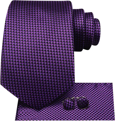 Miniatura 251 de Dubulle Corbata tejida de cachemira para hombre y gemelos de pañuelo para hombre, conjunto de gemelos para boda formal y negocios