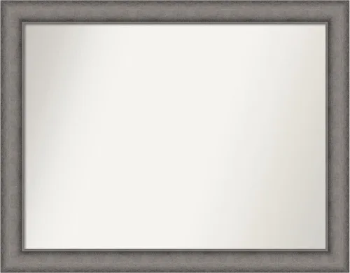 Miniatura 347 de Amanti Art Espejo de pared personalizado no biselado (24.5 x 24.5 pulgadas), marco gris marrón alta, varios tamaños personalizados, espejo de baño