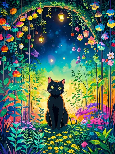 Miniatura 10 de Kits de Arte de Diamantes de Gato de SANYUN para Adultos, Kits de Pintura de Diamantes de Noche Estrellada, Pinturas de Animales con Diamantes