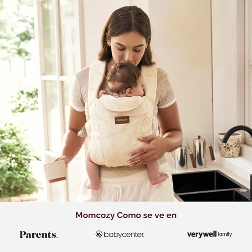 Miniatura 6 de Momcozy WeeSnug - Portabebés para recién nacidos, ligero y acogedor, cómodo para 7-25 libras, soporte ergonómico de espalda cruzada, tejido Geometry