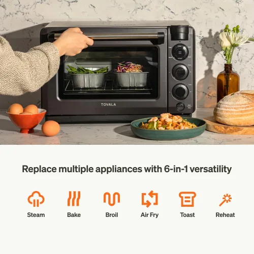 Miniatura 2 de Tovala Smart Oven Pro, horno de convección de sobremesa 6 en 1 - Vapor, tostar, freír al aire, hornear, asar y recalentar - horno de vapor