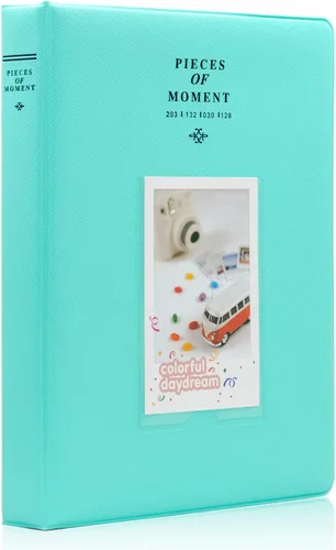 Miniatura 14 de Álbum de fotos Ablus pequeño con 128 bolsillos para fotos de cámaras instantáneas Fujifilm Instax Mini 7s 8 8+ 9 25 26 50s 70 90 y tarjetas de Negro