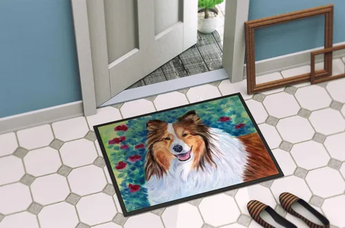 Miniatura 4 de Caroline's Treasures 7424JMAT Sheltie - Tapete para puerta delantera, 24 x 36 pulgadas, para interiores y exteriores, para entrada, antideslizante