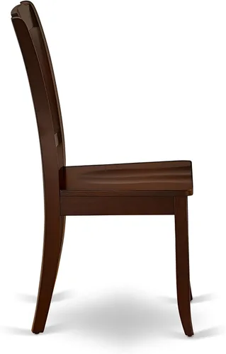 Miniatura 9 de East West Furniture MLDA3-MAH-C - Juego de mesa de comedor moderno de 3 piezas que contiene una mesa rectangular de madera con hoja de mariposa y 2