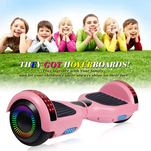 Miniatura 7 de LIEAGLE Hoverboard - Patineta autoequilibrante de 16.5 cm, 6.5 pulgadas, con ruedas Bluetooth, luces LED, para niños y adultos A03-Rosa