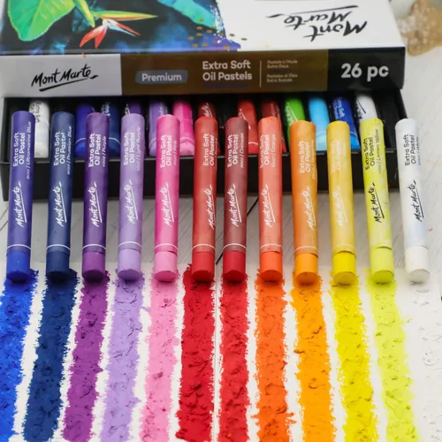 Miniatura 3 de Mont Marte Pasteles al óleo extrasuaves, colores brillantes surtidos, vibrantes y mantecosos, versátiles para mezclar, capas y sombreado, ideales