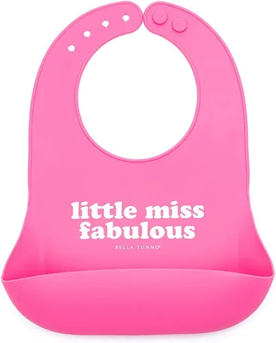 Miniatura 10 de Bella Tunno Wonder Bib - Baberos de silicona ajustables para bebés niñas, silicona duradera e impermeable libre de BPA, Taco Bell Taco Belle
