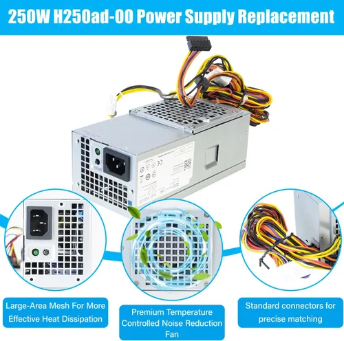 Miniatura 4 de D250AD-00 H250ad-00 Fuente de alimentación de 250W para Dell Optiplex 390 3010 990 790 DT 530s 537s 540s 545s 546s 560s 570s 580s Vostro 200s 220s