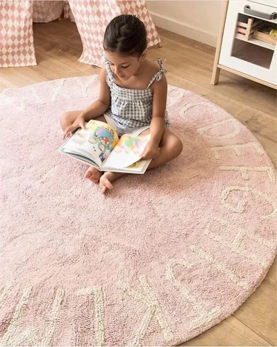 Miniatura 3 de ABC - Alfombras redondas para niños, alfombra redonda del alfabeto para niños, alfombra de juego para bebés, niños y niñas, alfombra de algodón