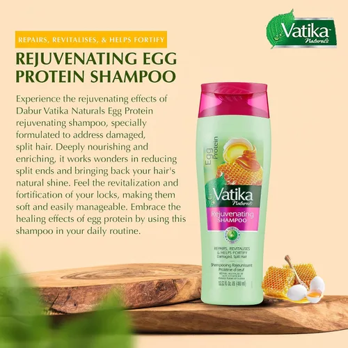 Miniatura 3 de Dabur Champú Proteína Huevo Vatika 13.5 fl oz