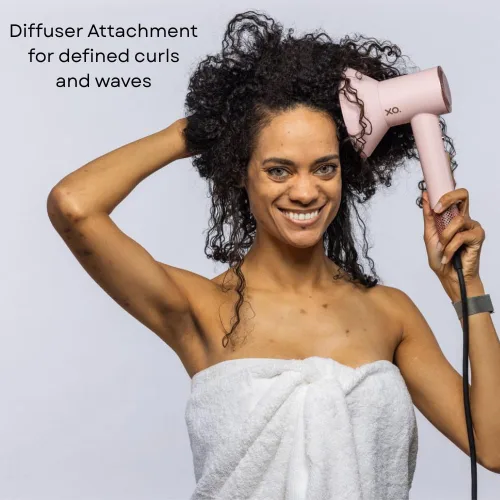 Miniatura 7 de Secador de pelo iónico con difusor para cabello rizado, silencioso y profesional de secado rápido para cabello grueso con 2 accesorios magnéticos