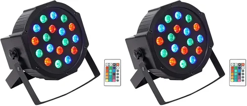 RocRockville Best PAR 50 - Par recargable de 24 W, DMX inalámbrico, 6 en 1 RGBWA+LED UV, batería de 4400 mAh, para DJs e iluminación de eventos, 2